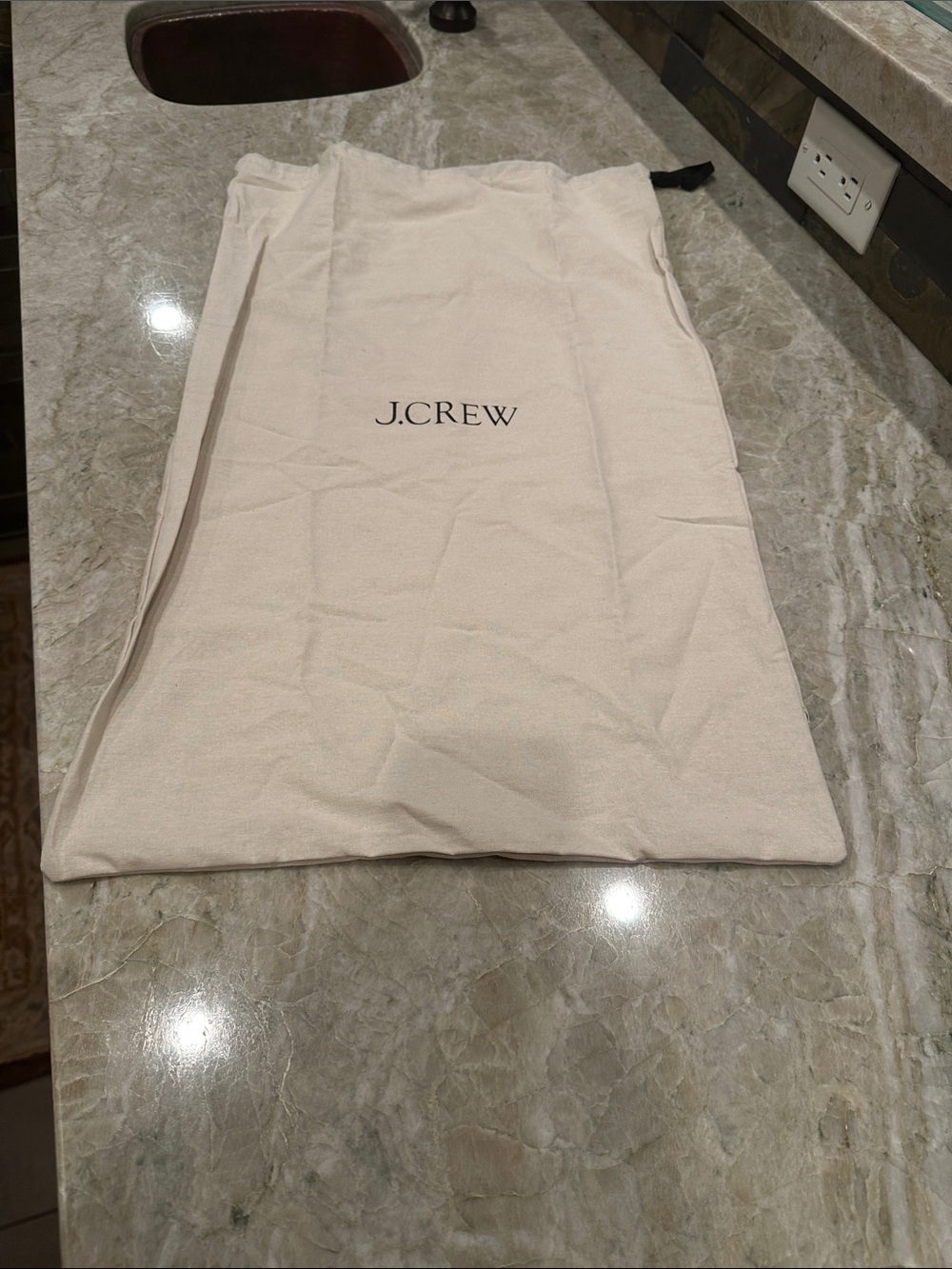 2/$10 or 3/$12 ❤️ J. Crew Cream Canvas Logo Dust Sack